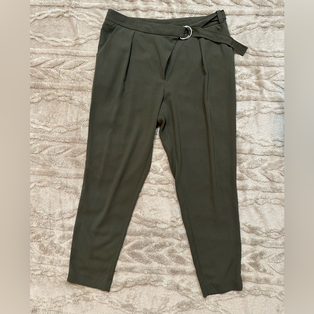 H&M Olive Green Pants with Belt